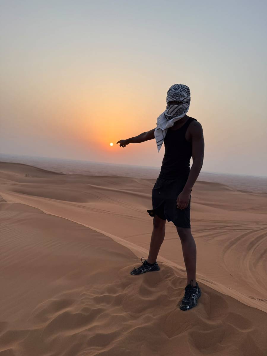 Desert at sunset